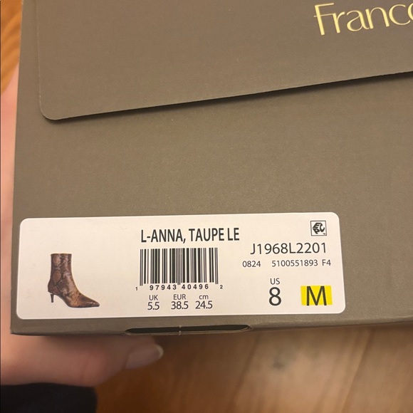 Franco Sarto Anna Pointed Toe Snakeskin Bootie - Picture 11 of 11